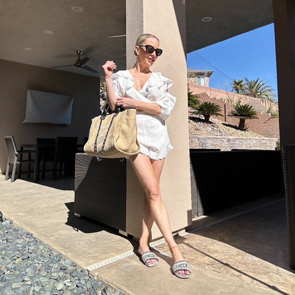 Majorelle white romper XS